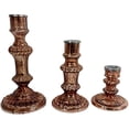 thumbnail image 4 of Luminary Treasures Candle Holders, Set of Three-Color:Antique Pink,Style:Vintage Glamour, 4 of 4