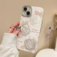thumbnail image 5 of Plating Beautiful Roses Flowers Phone Case Compatible with iPhone Case for Women Girls (White,iPhone 15 Pro), 5 of 5