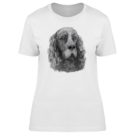Irish Setter Dog Sketch T-Shirt Women -Image by Shutterstock, Female x-Large