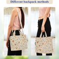 thumbnail image 4 of FORMRS Womens Corduroy Tote Bag Crossbody Shoulder Purse Handbag with Detachable Strap, Beige Chickens Pattern, 4 of 7