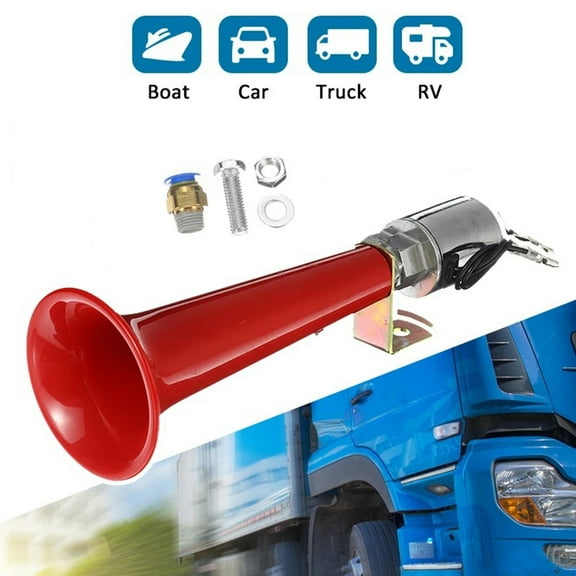 Happy Date 600DB Super Loud Air Horn Single Trumpet 12/24V for Car Truck Boat Train Speaker