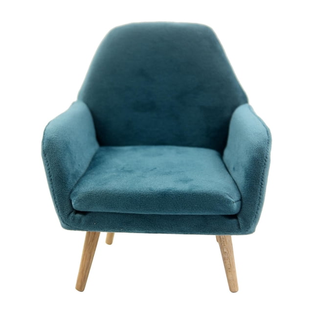 1: 6 en Miniatura Silla Moderna Sofá Individual Silla Muebles para Vivir para Muñecas Casa Habitación Cama Habitación Decoración Acces - Azul Sunnimix Miniaturas de casa de muñecas