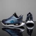 thumbnail image 2 of 1 Pair of Men's Casual Sneakers, No-tie Design, Breathable Upper with Lightweight Sole,  Casual Sports, Outdoor Sports, Training Elastic Outsole, Suitable for Teenagers' Daily Wear, Campus Style,, 2 of 9