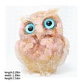 thumbnail image 3 of Mini Owl Ornament Crystal Gravel Handcrafted Figurine, Unique Stylish Compact Versatile Accent Decor Piece, Sentimental Gift Trinket for Interior Living Space Automobile Interior Display, 3 of 7
