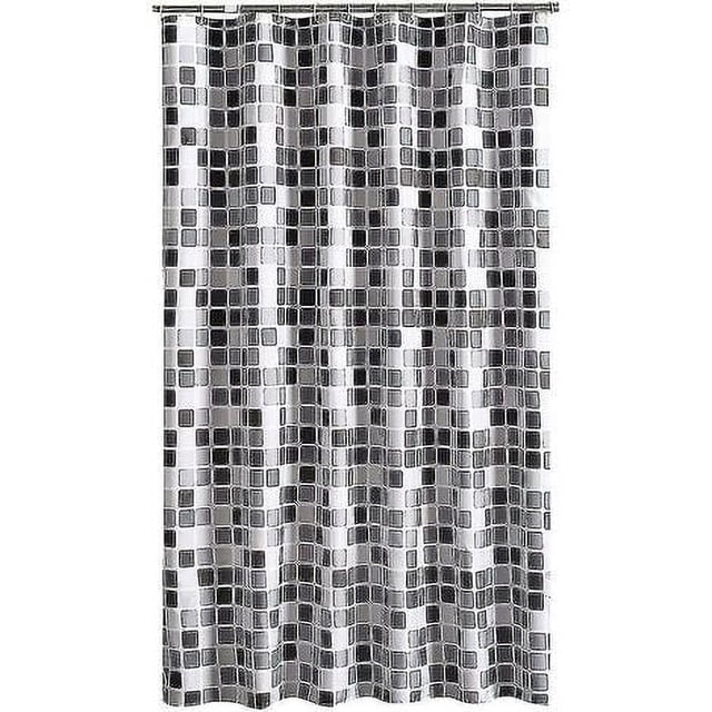 Cortina de ducha de 200 x 220 cm (ancho x alto), antimoho, antibacteriana, repelente al agua, tejido suave de poliéster