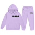 thumbnail image 6 of RUTAYY Boys 2 Piece Set City Graphic Long Sleeve Pullover Hoodie Jogger Pants Casual Everyday Wear Outfits, Purple, 6 of 7