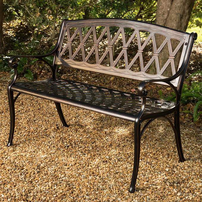 Hargrove Cast Aluminum Patio Bench