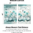 thumbnail image 6 of Teal Floral Window Curtains for Bedroom 42 x 63 Inch Rod Pocket Turquoise Aqua Flower White Daisy Spring Bird Hummingbird Rustic Country Fun Living Room Treatment Set of 2 Curtain Panels Drapes, 6 of 6