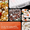 thumbnail image 5 of 32 Grids Drill Storage Containers, Diamond Organizer Case Embroidery Beads Storage Box with Label, 5 of 7