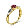 thumbnail image 4 of JewelersClub Ruby Ring Birthstone Jewelry – 0.75 Carat Ruby 14K Gold Plated Silver Ring Jewelry with Black & White Diamond Accent – Gemstone Rings with Hypoallergenic 14K Gold Plated Silver Band, 4 of 4