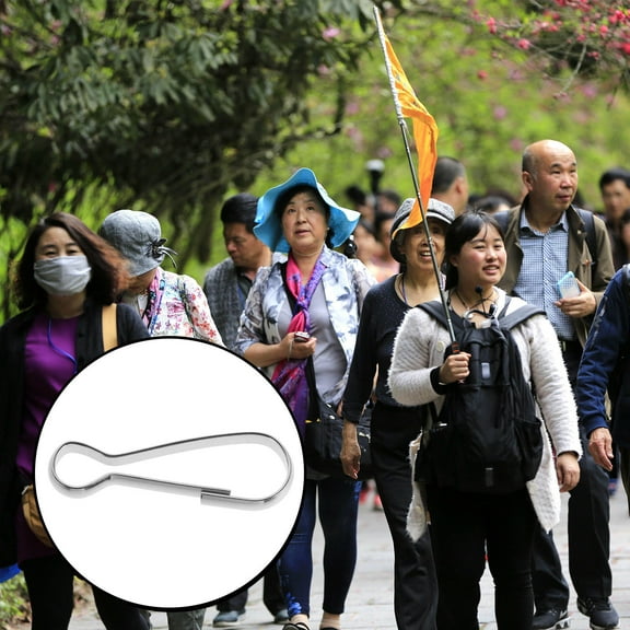 NICEXMAS Flagpole Fixing Metal Flag Mounting Tool Silver 10Pcs