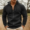 thumbnail image 2 of LIIPEE Men Hoodies Solid Color Long Sleeve Hooded Zip Up Tops Man Classic Holiday Festival Party Sweatshirts,Black,Xxl, 2 of 4