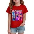 thumbnail image 1 of K pop Demon Chandail pour Filles, T-Shirt Graphique Mignon avec Dessin Animé, T-Shirt Tendance et Drôle, Chandail pour Enfants, Hauts Roses, Manches Courtes, Col Ras du Cou, 1 of 4