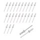 thumbnail image 1 of Uxcell 25 piezas de remaches de agarre de cabeza grande de aluminio 5/32" x 5/8" remache ciego de agarre múltiple para reparaciones automotrices, kayak, barco, edificios, contenedores, 1 of 6