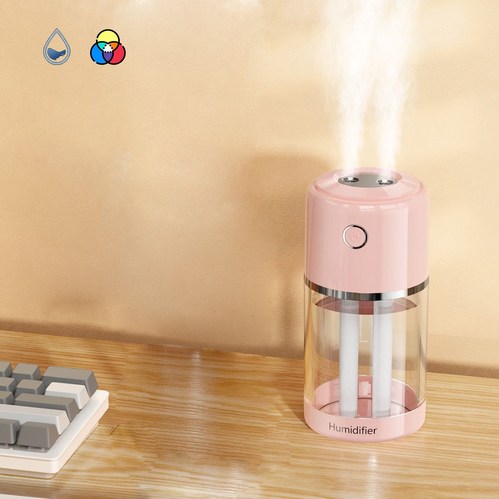 RAPOBRIX Portable Cool Mist Humidifier for Bedroom - Quiet for Home/Baby/Nursery/Plants Up to 6 Hours Auto-Off