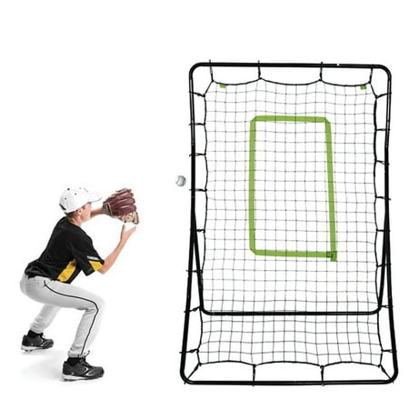 Zimtown Youth Pitching Return Baseball Fielding Training Net, for Softball, Ground Ball,Line Drive & Fly Balls Pitchback Rebound Throwing Various Sports Practice Different Angels, Steel