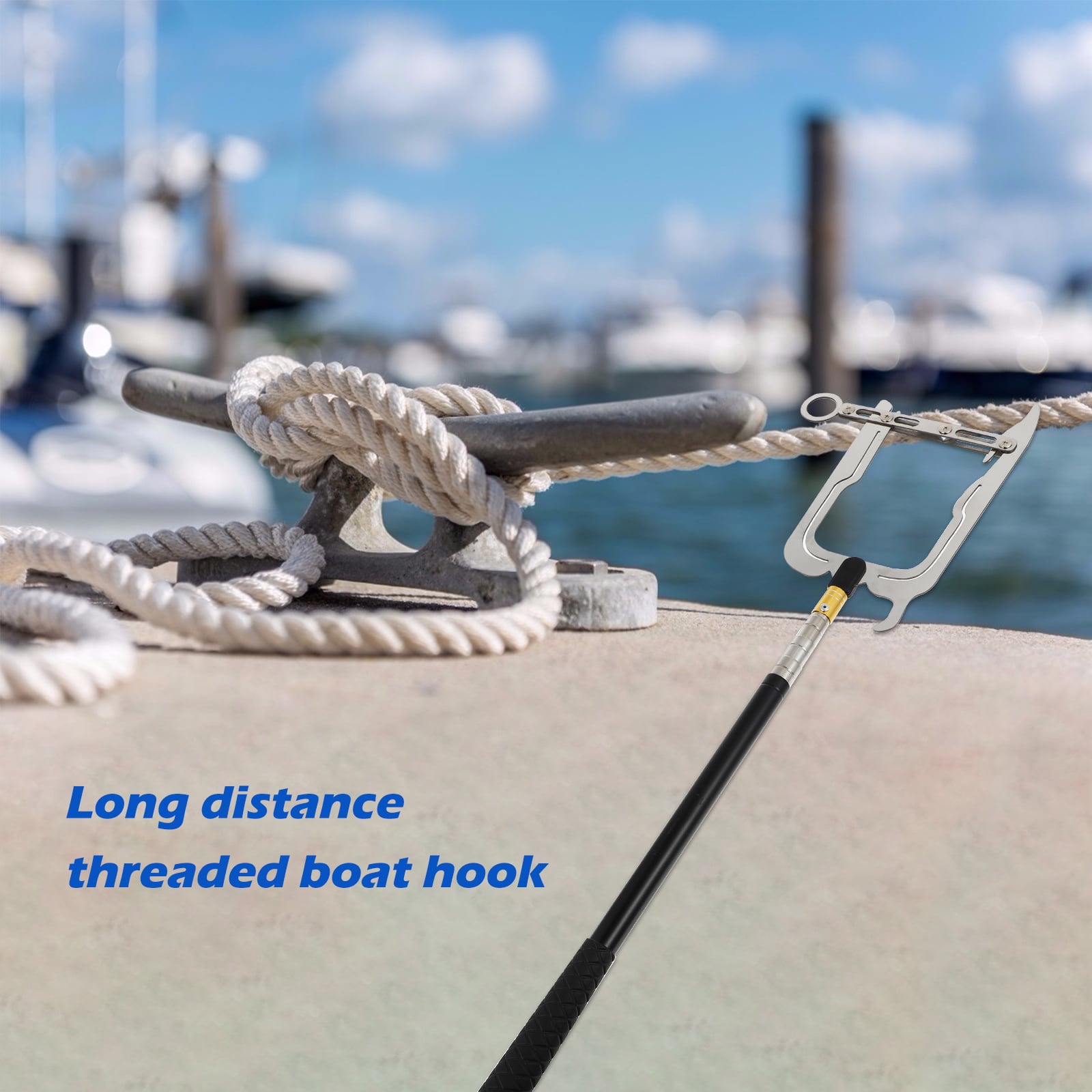 Mooring Rope U Type Threader Boat Hook Threader Aluminum Fishing
