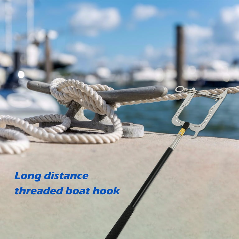Boat Hook Rope Hooks Polethreader Telescoping Tie Hook Dock Telescopic  Docking Reaching Duty Outdoor Mooring Heavy Boats 
