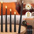 thumbnail image 4 of Velas cónicas LED sin llama Rossesay, 64 unidades, negras, 22 a 32 cm, 4 of 7