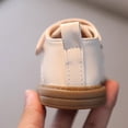 thumbnail image 6 of Quealent Baby Boy Oxford Shoes PU Leather Loafers Rubber and Soft Sole Wedding Dress Shoes Toddler Girl Baby Walking Shoes Beige for Size 8, 6 of 9