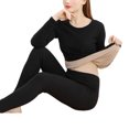 thumbnail image 1 of Jumpingount Ropa interior térmica para mujer, ropa interior térmica gruesa para invierno, para clima frío, elástica, parte inferior larga, conjuntos de Pijama Negro/Conjunto/L Jumpingount AP013086-01B, 1 of 6