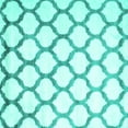 thumbnail image 1 of Ahgly Company Indoor Square Trellis Turquoise Blue Contemporary Area Rugs, 8' Square, 1 of 4