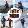 thumbnail image 7 of Ice Cleats for Shoes,Non-Slip Over Shoe Rubber Spikes Crampons,Anti Slip Crampons,Crampons for Shoes,Ice Cleats With 5 Spikes,Anti-Slip for Hiking,Walking,Climbing,Jogging,(Yellow,4.52x1.96 in), 7 of 7