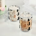 thumbnail image 2 of Yayeee 2 Pack Qtip Holder Bathroom Cotton Swab Canister with Lid Clear Dispenser Set, Cute Cartoon Cats, 2 of 6