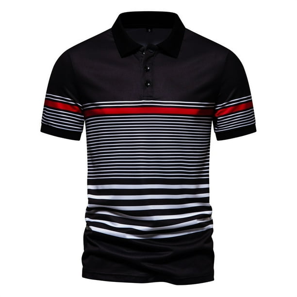 PEASKJP Authentic Men's Polo Shirt Casual Long Sleeve Golf Shirts