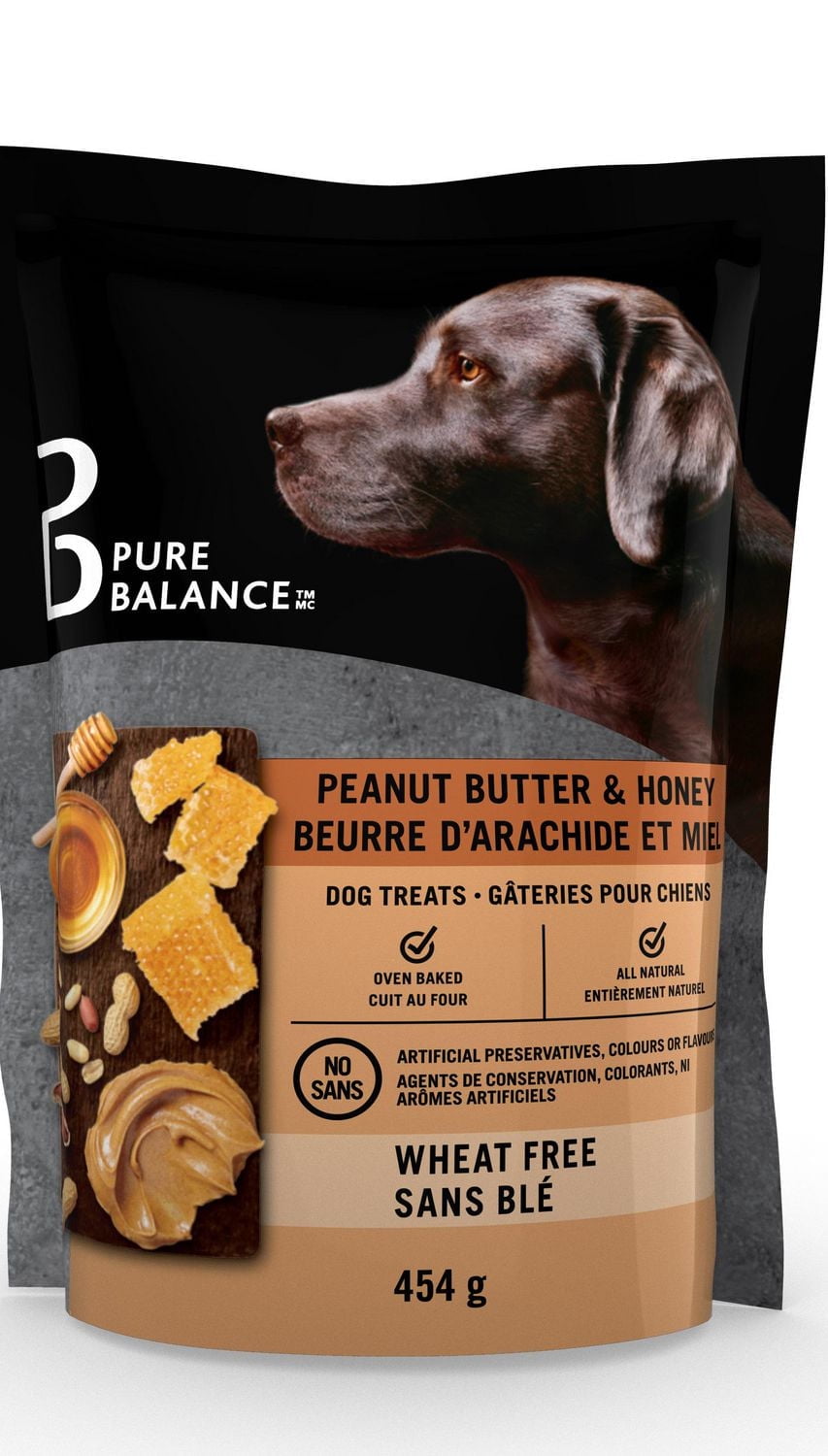 Gâteries Pour Chiens Au Beurre D'Arachide Et Miel. Entièrement Naturel, Sans Blé, Cuit Au Four. Sans Agents De Conservations, Colorants, Ni Arômes Artificiels