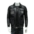 thumbnail image 4 of Chaqueta de otoño e invierno para hombre, chaqueta de cuero informal, chaqueta de moto para hombre, chaqueta de cuero PU con solapa estilo coreano entallada para hombre, 4 of 5