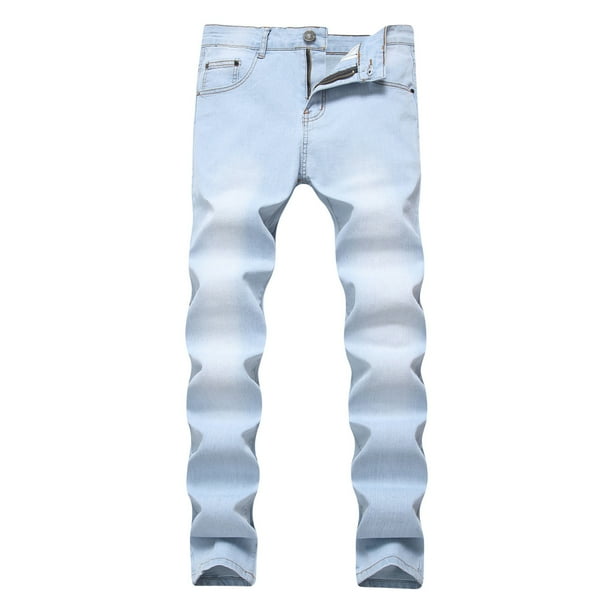Pantalones largos de moda para hombre, con lazo elástico, ajustados, de pierna recta pequeña