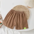 thumbnail image 4 of TOWED22 Summer Toddler Boys Girls Shorts Kids Cotton Running Athletic Casual Shorts Coffee,1-2 Y, 4 of 6