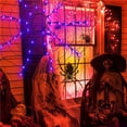 thumbnail image 3 of Halloween Spider Web Lights Decoración 60LED Light up Black Spider Web Impermeable Naranja Luces para Party Yard Bar Haunted House Window Decor Kits de decoración para fiestas luz amarilla Bearachild HA045712-01, 3 of 6