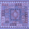 thumbnail image 1 of Ahgly Company Indoor Square Southwestern Blue Country Area Rugs, 6' Square, 1 of 4