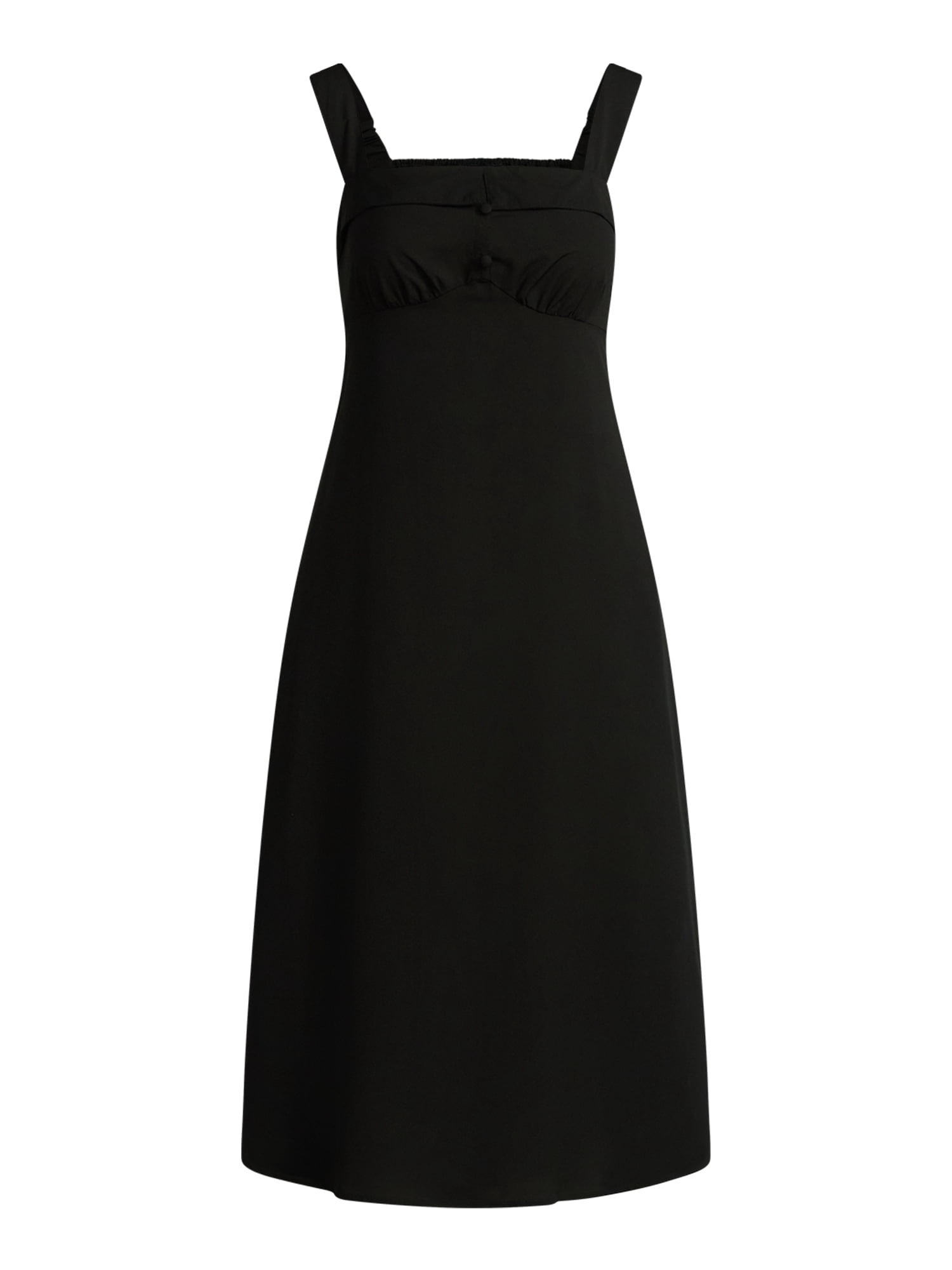 Scoop Women’s and Women’s Plus Foldover Square Neck Midi Dress, Sizes XS-4X