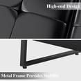 thumbnail image 6 of Kinbor Waiting Room Chairs - Modern Upholstered Office Guest Bench, Couch with Thickened Cushion for Guest Reception Room Barber Lobby Salon Conference Room (Black, 6-Seater), 6 of 9