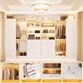 thumbnail image 2 of Homieasy U-Shaped Closet Organizer System, 104'' Wide Wardrobe Closet with 8 Drawers, 4 Hanging Rods, and 13 Storage Shelves, Large Closet System for Walk-in Closet, White, 2 of 7