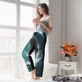 thumbnail image 5 of Wukai Surfing Shark Women Pajama Pants Comfy Stretch Drawstring Palazzo Wide Leg Lounge Pant Comfy Sleepwear Yoga Pants-XX-Large, 5 of 6