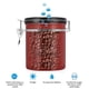 thumbnail image 2 of 1.5L 304 Stainless Steel Airtight Coffee Beans Container Storage Canister Can Wine Red, 2 of 4