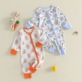 thumbnail image 4 of JAJAHO Baby Jumpsuits Boys Girls Easter Bunny Printed Long Sleeve Zipper Lightweight Romper 0-12M Stylish Onesie, 4 of 4