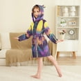thumbnail image 4 of FORMRS Kids Bathrobe Unisex Hooded Robe Toddler Pajamas Sleepwear, Size 10-12T, Neon Road, 4 of 7