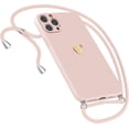 thumbnail image 1 of Chain Lanayrd Case Compatible Iphone 14 Pro Max/14 Pro Heart Motif Pattern With Cord For Necklace Soft, 1 of 1