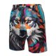thumbnail image 4 of Fotbe Tie-Dye Wolf Head Trajes de Baño Estampados para Hombre, Shorts de Verano de Secado Rápido, Ropa de Playa, Bañadores-3X-Large, 4 of 6