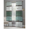thumbnail image 4 of Sheer Curtains 84 Inches Long 2 Panels, Vintage Wood Plank Watercolor Rod Pocket Curtain Voile Draperies, Farm Barn Green White Light Filtering Window Treatment for Living Room Kitchen Bedroom, 4 of 8