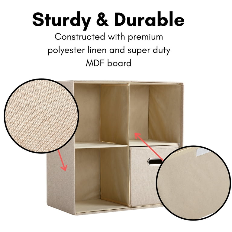 Durable Cube Storage Bins, Shelf Organizers