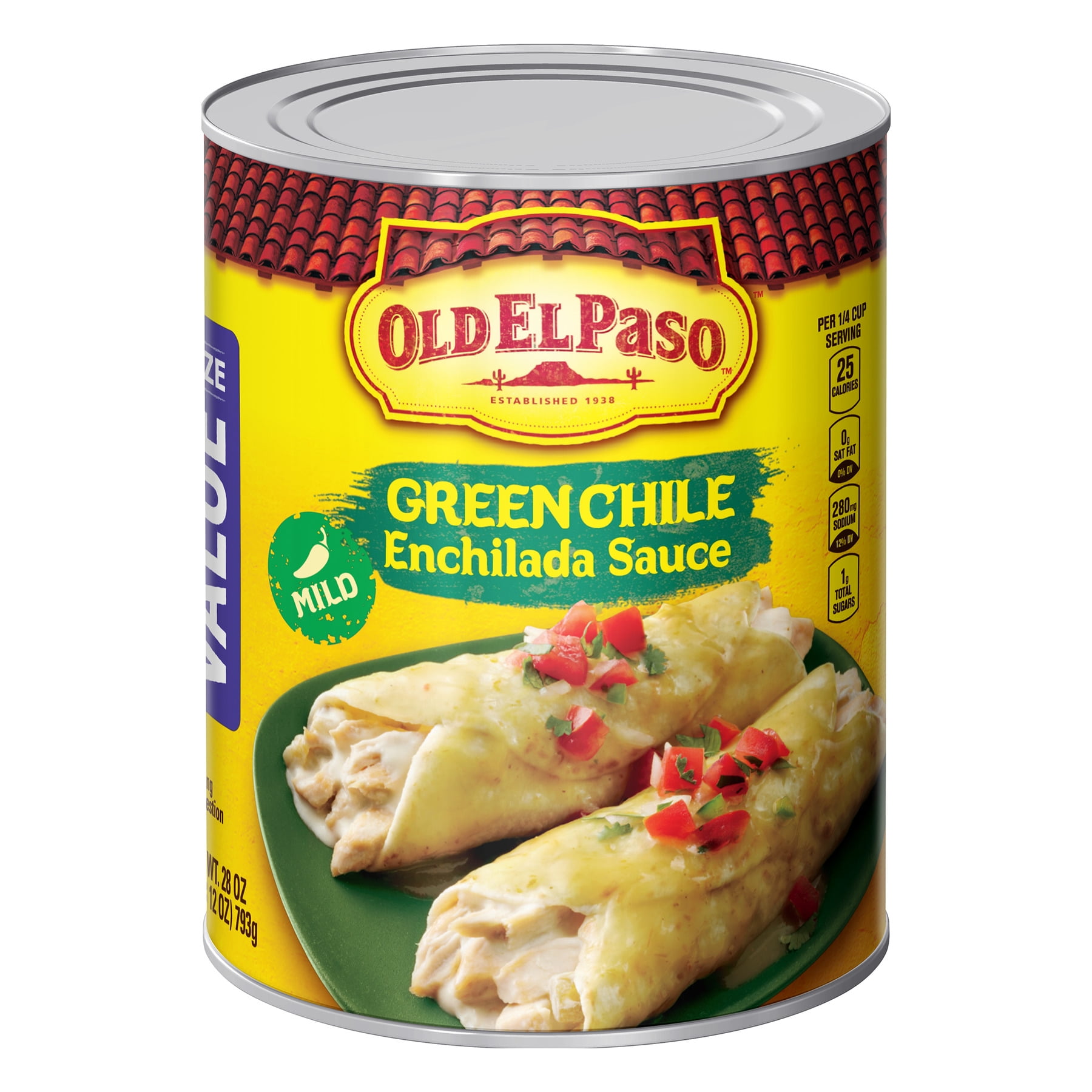 Old El Paso Mild Green Chile Enchilada Sauce, 28 oz