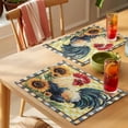 thumbnail image 4 of Placemat Set of 4 Retro Rooster Sunflower Placemats for Dining Table Vintage Plaid Washable Table Mats for Kitchen and Party Decor Indoor & Outdoor Use, 4 of 8