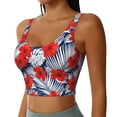 thumbnail image 2 of Naloa Leaves And Flowers Sports Bras for Women, High Support Bra with Removable Pads, Comfortable - XX-Large, 2 of 9