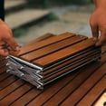 thumbnail image 5 of Outdoor Folding Storage Rack Folding Table Shelf for Picnic Camping Barbecue 3 Layer, 5 of 8